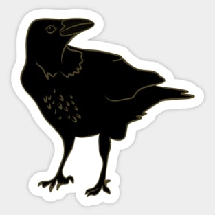 Crow in Black Sticker